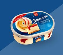 Мороженое в контейнере Клубничный чизкейк