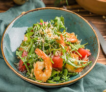Салат Руккола с креветками