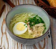 Суп-лапша с домашней курочкой