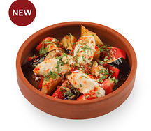 Салат с хрустящими баклажанами и сыром