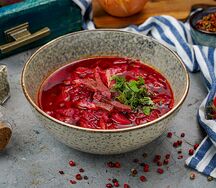 Домашний борщ с говядиной