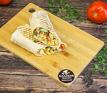 Фри в лаваше с овощами и сыром