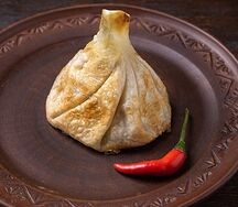 Жареные хинкали с говядиной