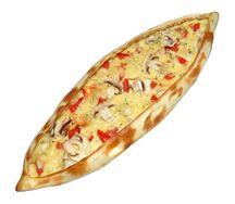 Пиде с грибами лодка