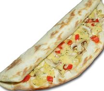 Пиде с грибами трубочка