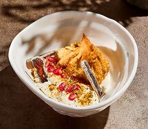 Хинкали с вишней, бананом и крем-чизом