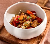 Оджахури со свининой и овощами гриль