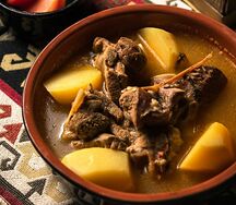 Хашлама с картофелем в бульоне