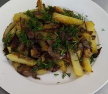 Жаренная картошка с грибами