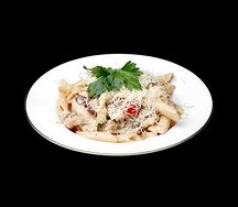 Пенне с курицей и грибами