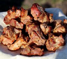 Шашлык из свинины с лучком