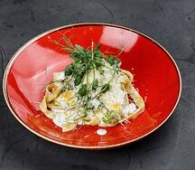 Сливочная паста с куриным филе и брокколи