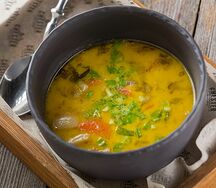 Рыбный чаудер с беконом