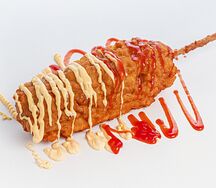 Корн-дог сырный в картофеле фри