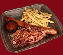 Блюдо с колбаской гриль