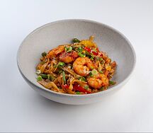 Лапша с креветками