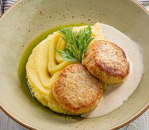 Котлеты из щуки с картофельным пюре