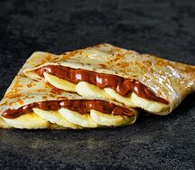 Овсяный блин с бананом и Нутеллой