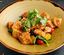 Хрустящие баклажаны с томатами