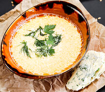 Сырный суп с лососем