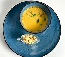 Тыквенный крем-суп с крутонами