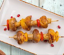 Шашлычок из шампиньонов с болгарским перцем 