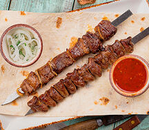 Шашлычок из куриных сердечек