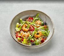 Средиземноморский салат с креветками