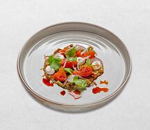 Карпаччо из печеного баклажана