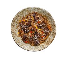 Вок с рисом и говядиной в соусе терияки