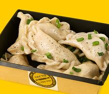 Вареники с тушёной капустой