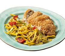 Итальянский шницель с пастой