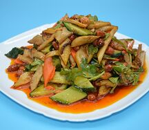 Салат Грибы Вешенки с огурцом