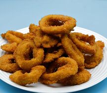 Кольца кальмара в кляре