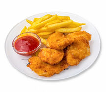Куриные наггетсы с картошкой фри