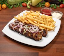 Люля-кебаб из баранины с картошкой