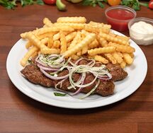 Люля-кебаб из свинины с картошкой