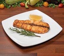 Семга на углях