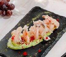 Креветки с соусом васаби