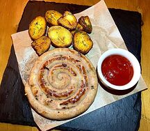 Улитка с сыром, травами и мини-картофелем