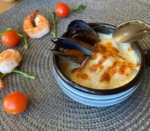 Гратен из морепродуктов