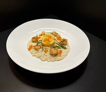 Ризотто с гребешками