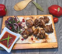 Шашлык из бараньих семечек