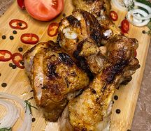 Шашлык из курицы (порция) на мангале