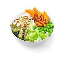 Донбури с креветкой темпура под соусом унаги