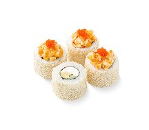 Запеченный ролл Тартар кальмар спайси