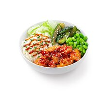 Донбури с криспи курицей под соусом сладкий чили