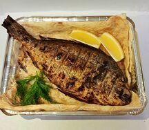 Рыба дорадо на мангале