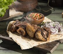 Шашлык из филе куриного бедра