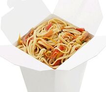 Удон с курицей под сливочным соусом